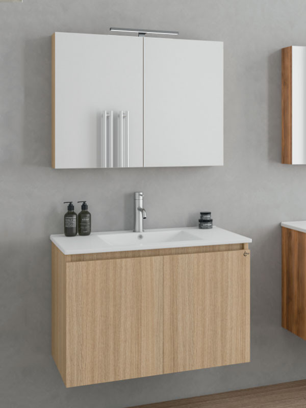 Drop Verona 75 Slavonia Oak 5FVR0750SO Έπιπλο Μπάνιου Μελαμινικό