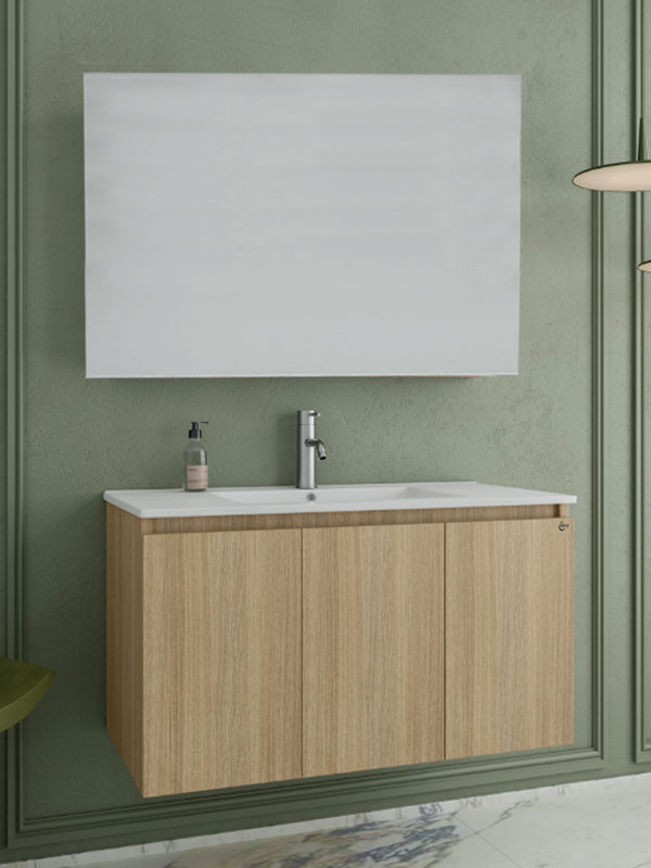 Drop Verona 90 Slavonia Oak 5FVRM90SO Έπιπλο Μπάνιου Μελαμινικό