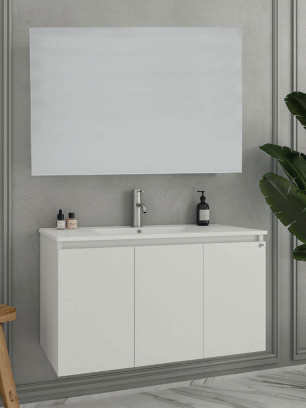 Drop Verona 90 White 5FVRM90WH Έπιπλο Μπάνιου Λευκό