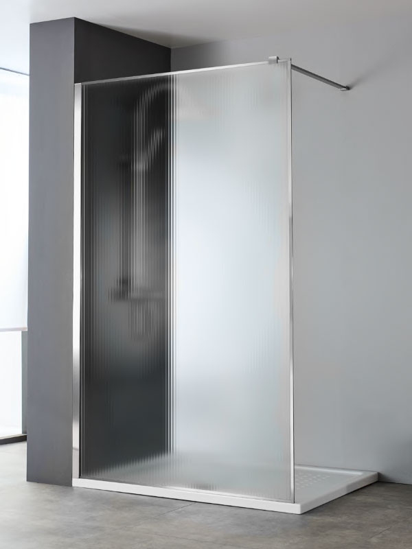 Devon Iwis Fluted Walk-In Chrome Καμπίνα Παραβάν Ντουζιέρας
